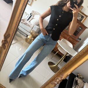 H&M Black Button-Up Top